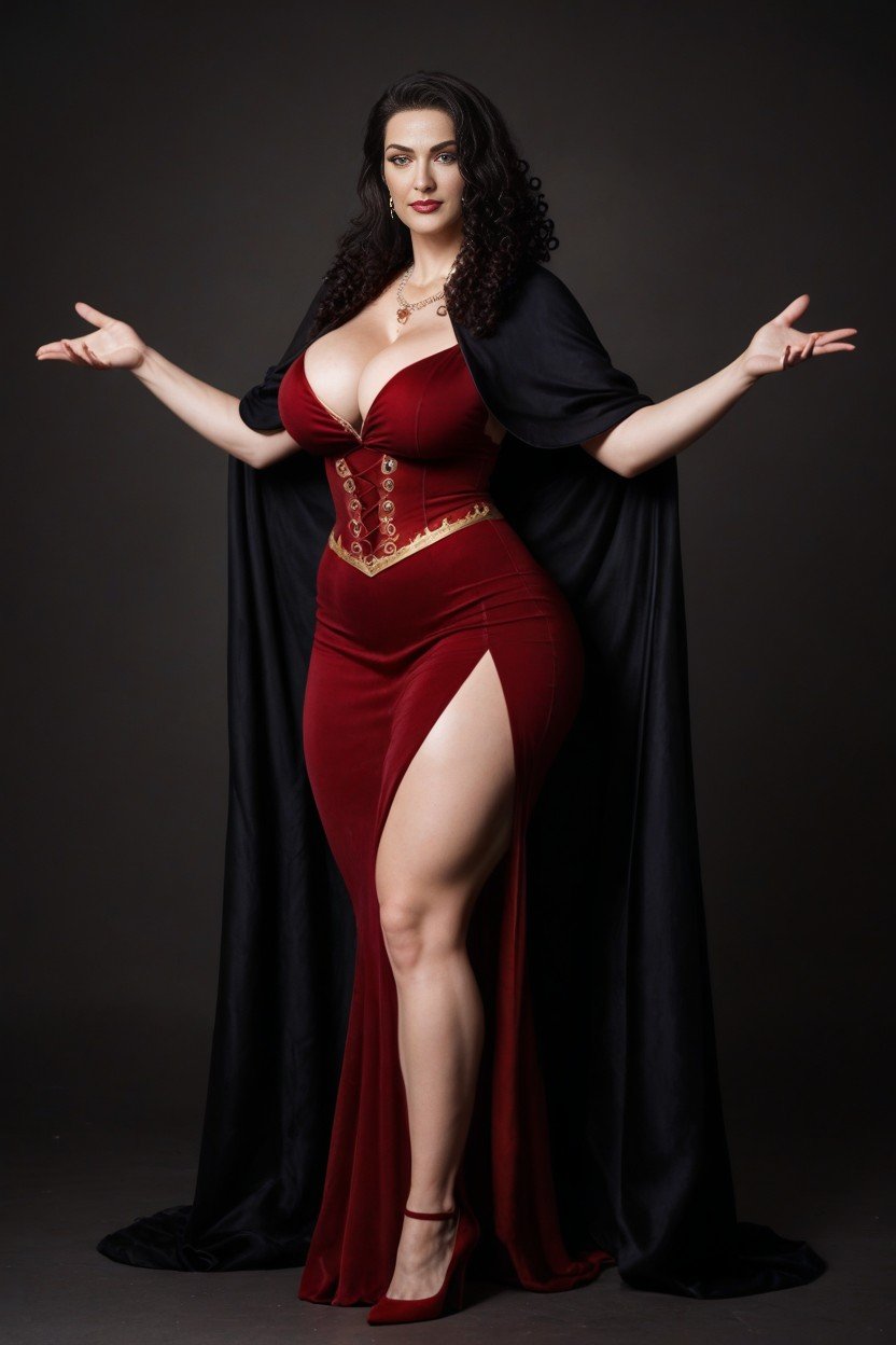 Velvet Dress, Dark Red Medieval Dress, Gothel Costume퍼리 AI 포르노