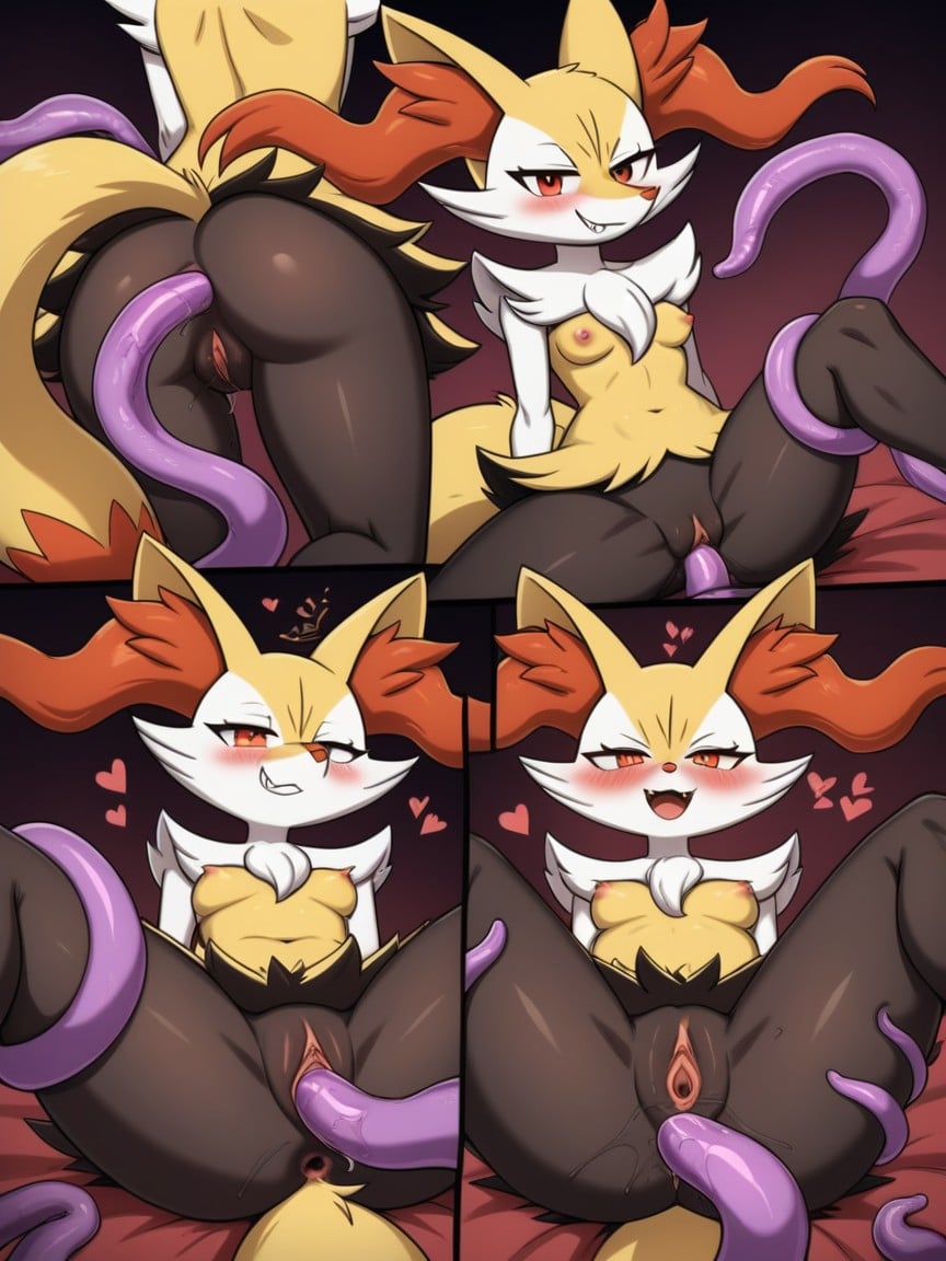 Bedroom, 18+, Braixen PokemonPorno IA Furry