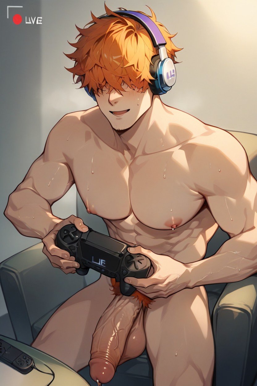 Ginger Hair Messy Hair, High Detailed, Massive AI Gay Porn