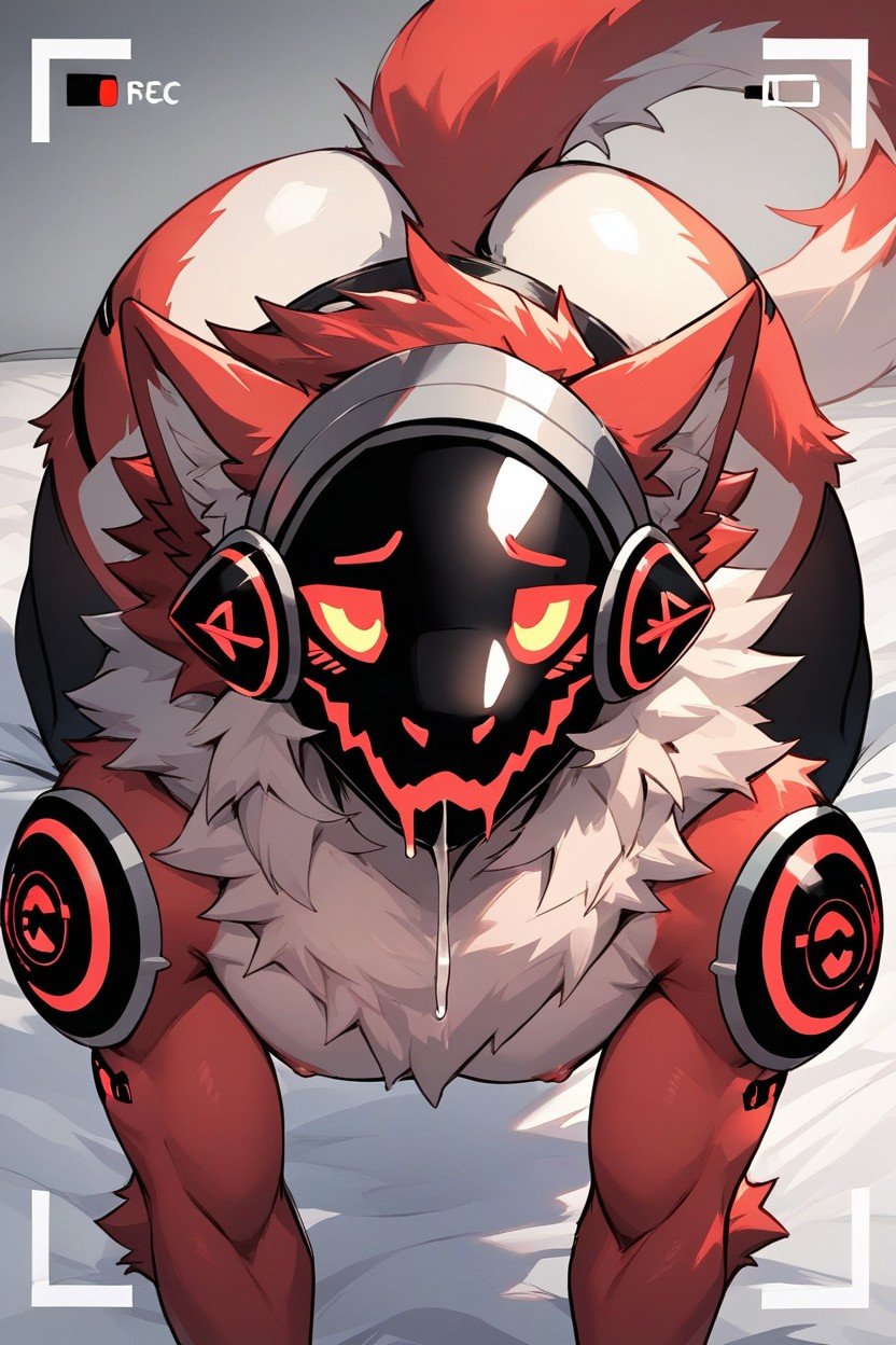 Visible Ass, Protogen, Face ShotFurry IA