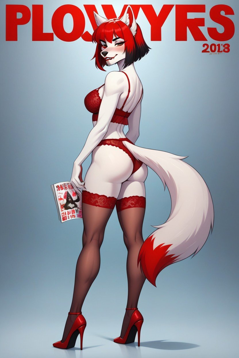 White Fur Body, Female Wolf, 正常AI兽人黄片