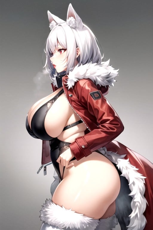 Penis With Thick Fur Collar, Thick Fur Parka, Thick Fur CuffsアジアのAIポルノ