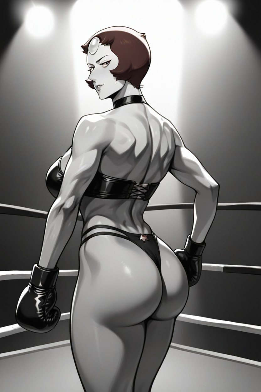 Rounded Ass, Boxing Ring, Boxing Gloves Hentai AI Porn