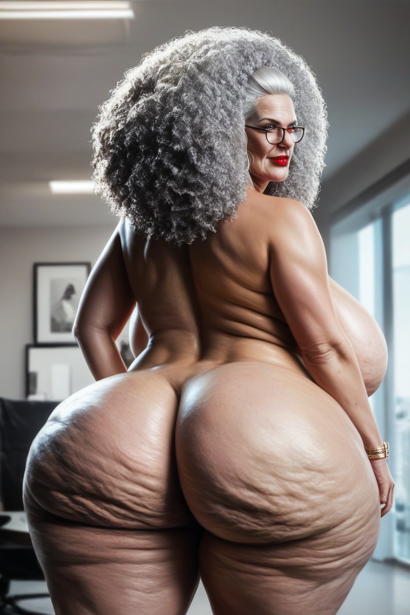 Extremely Thick Hips, Fat Ass, Gigantic Fake Booty Like AI Porn
