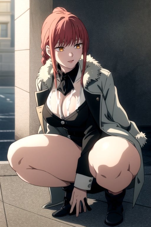 Bangs, Thick Fur Parka, Three Fur Coats Hentai AI Porn