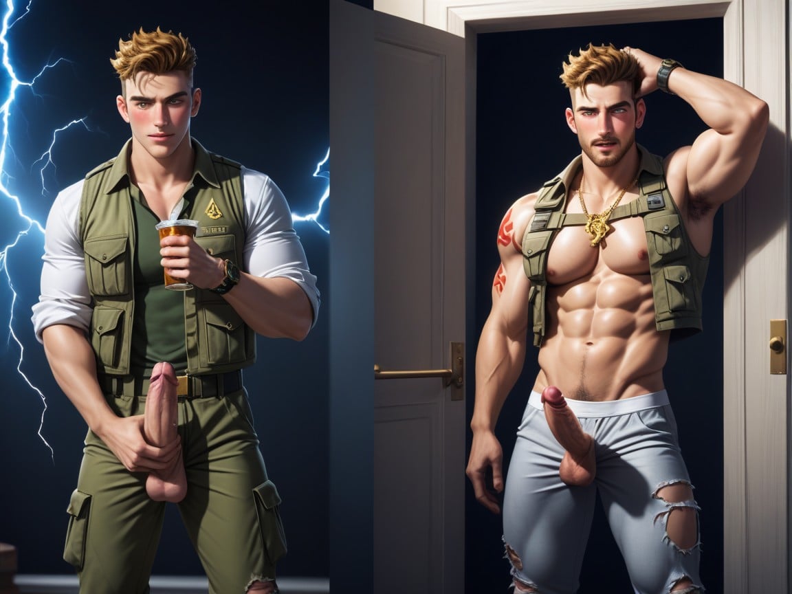 Electricity In Cock, Glowing Eyes, Lightning RealmsPorno IA Gay