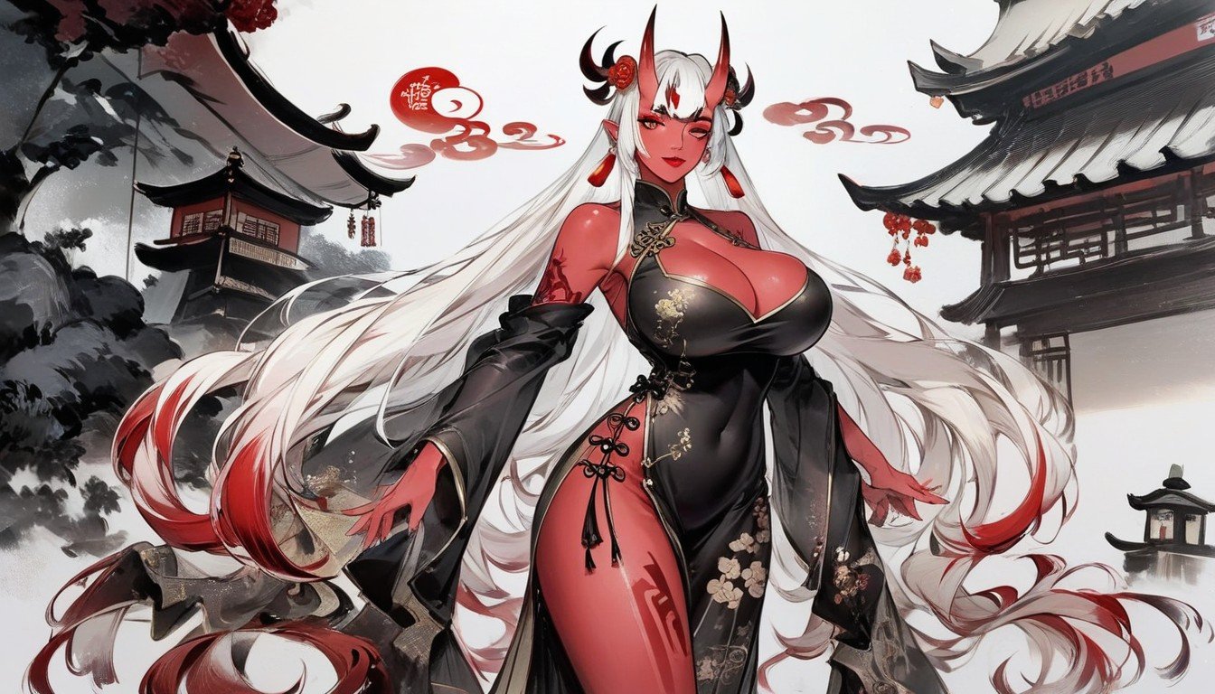 Hanfu Chino, Perfect Face, Vista FrontalHentai IA