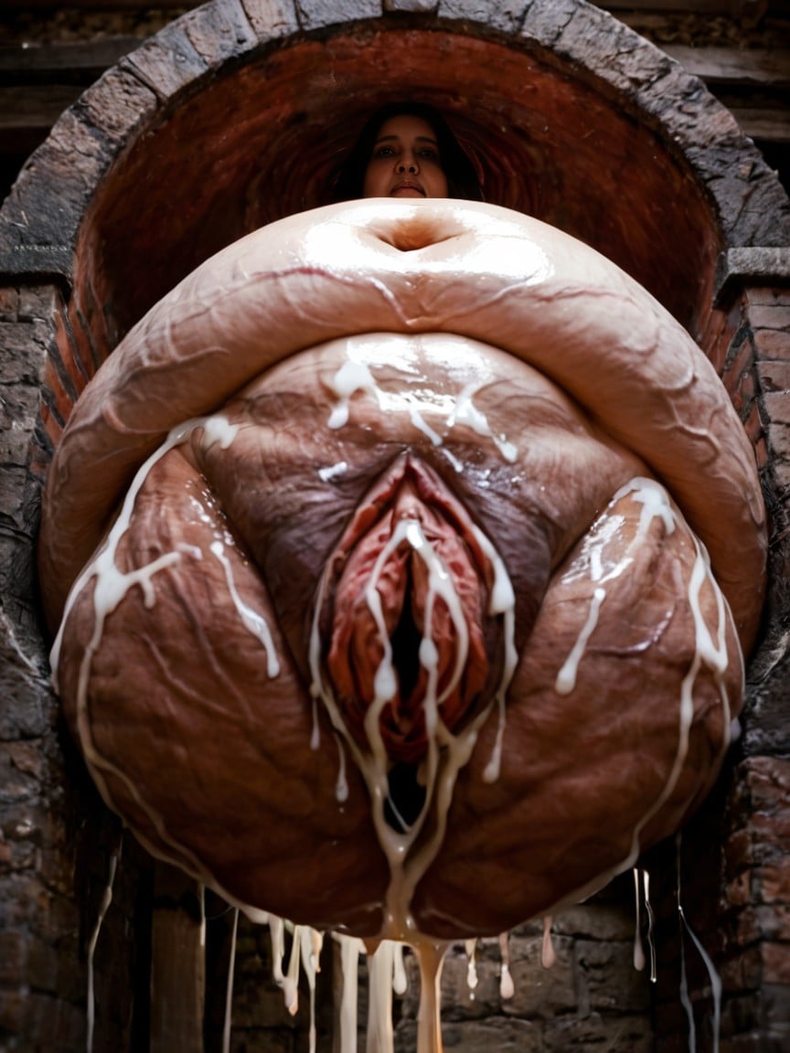 Bulbous Veiny Belly, Belly Cleaved Open, Meat Hooks AI Porn