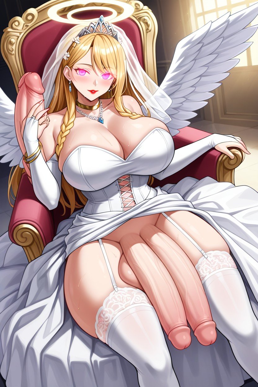 Angel Wings, Ring, NecklacePorno IA transsexuelle