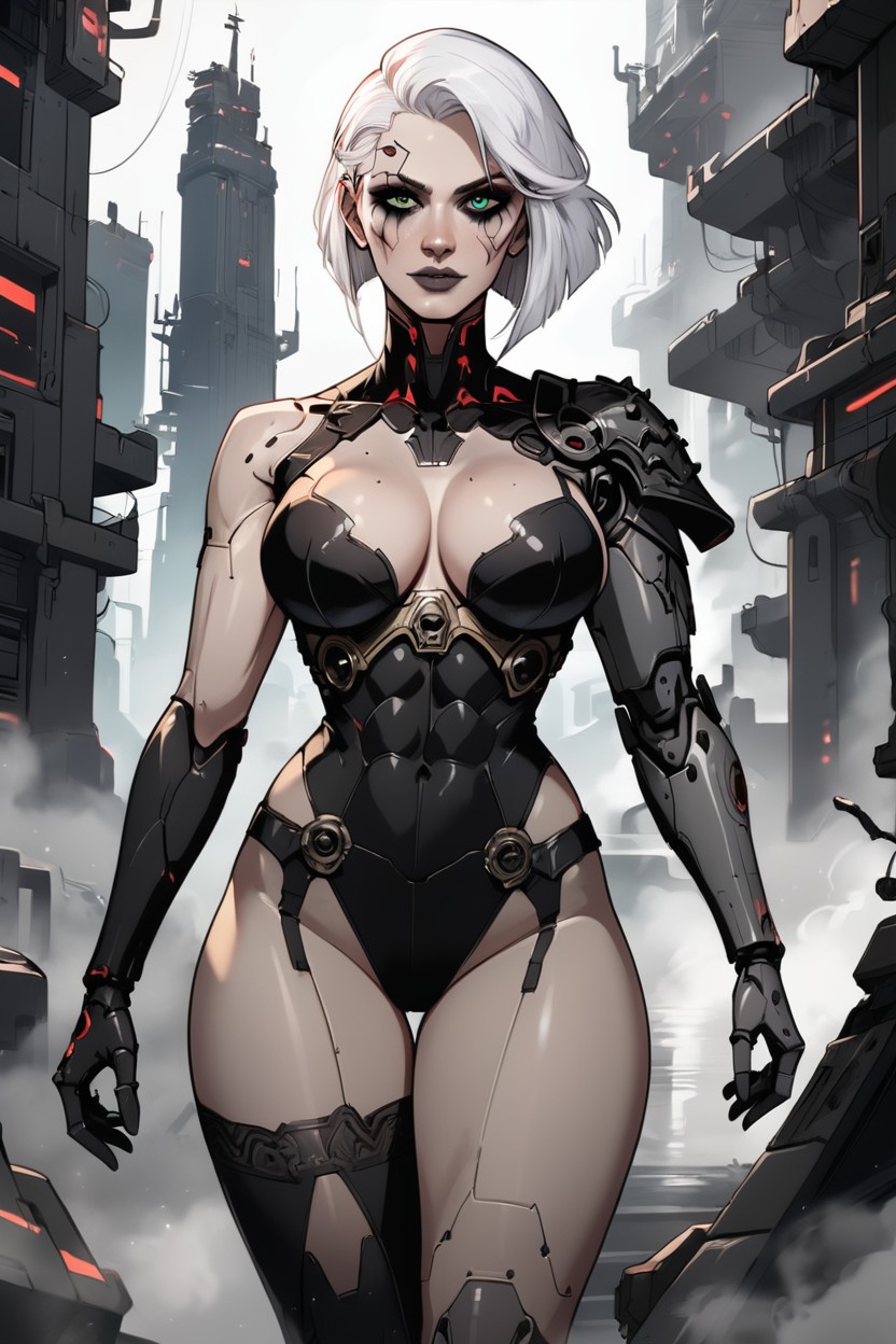 Futuristic, Eyes, Form Fitting Armour Hentai IA