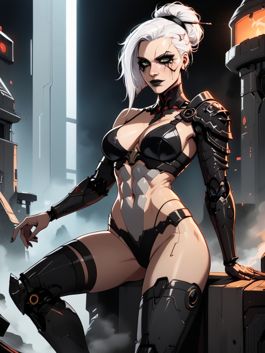 Futuristic, Cybernetics, Heavy Armor Hentai IA