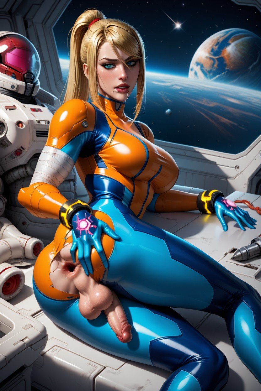 Grabbing Ass, Broken Armor, Samus Space ShipPorno IA transsexuelle