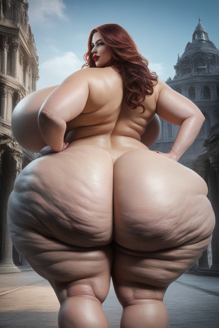 Disproportionately Large Ass, Round Ass, Thick Thighs AI Porn