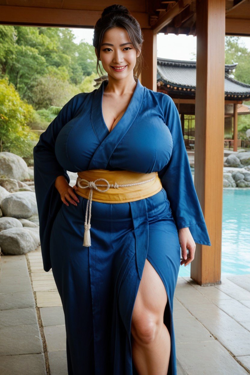 Hdr, Standing In Japanese Garden, 18+ Shemale AI Porn