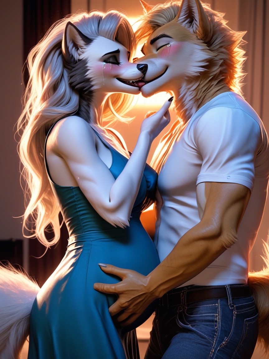 Happy, Tasteful, Blushing Furry AI Porn