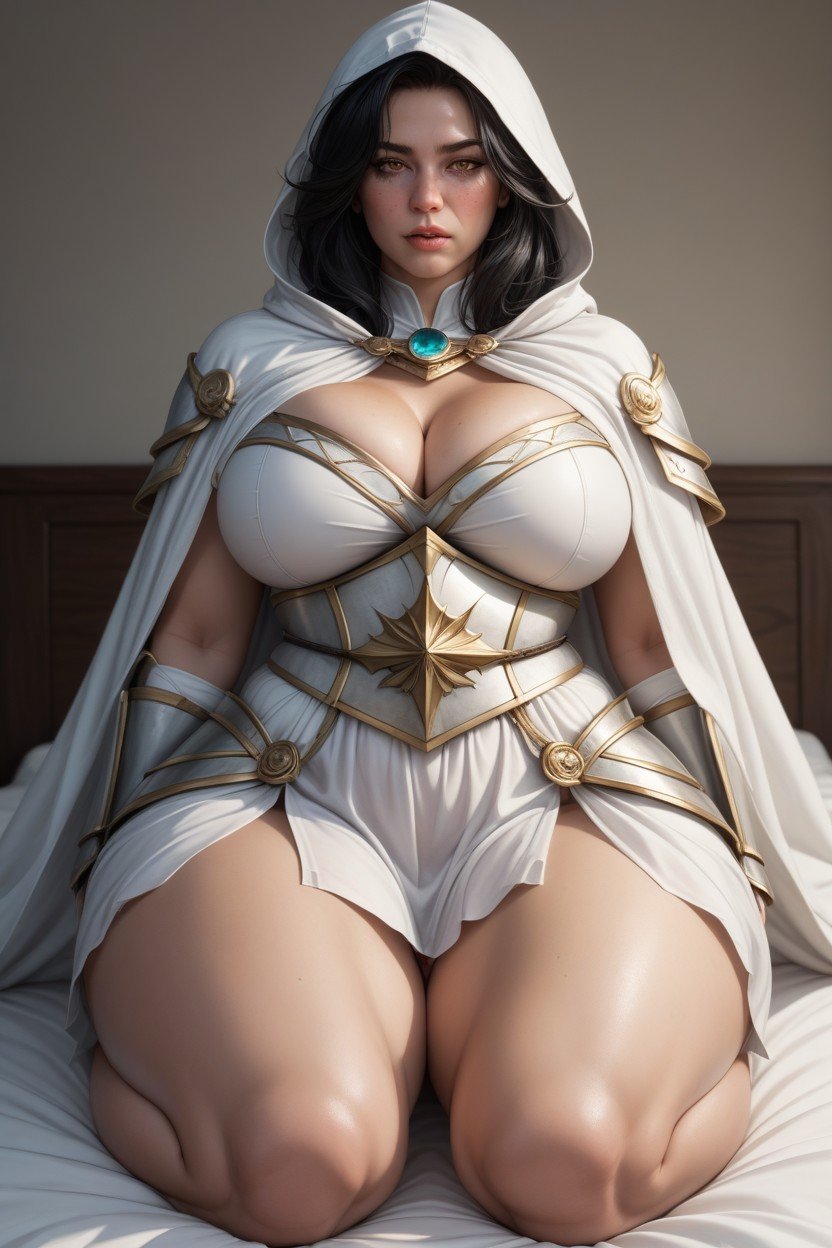 Thick Thighs, Full Metal Armour, Freckles Shemale AI Porn