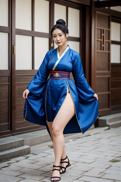 Chun-li Street Fighter, 검은색, 하이퍼 하체 무거운쉬메일 AI 포르노