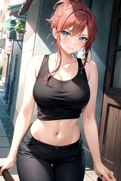 Vibrant Lighting, Detailed Background Of A Suburban Neighborhood With A Bright Sunny Day, And A Playful Yet Slightly Chaotic Atmosphere Hentai AI Porn