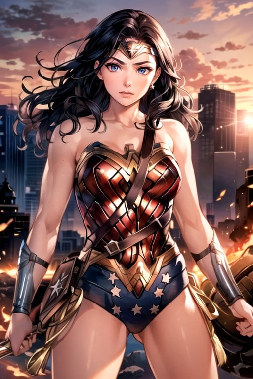 Blue, Wonder Woman (dc), Wonder Woman From Dc Hentai IA pornografia