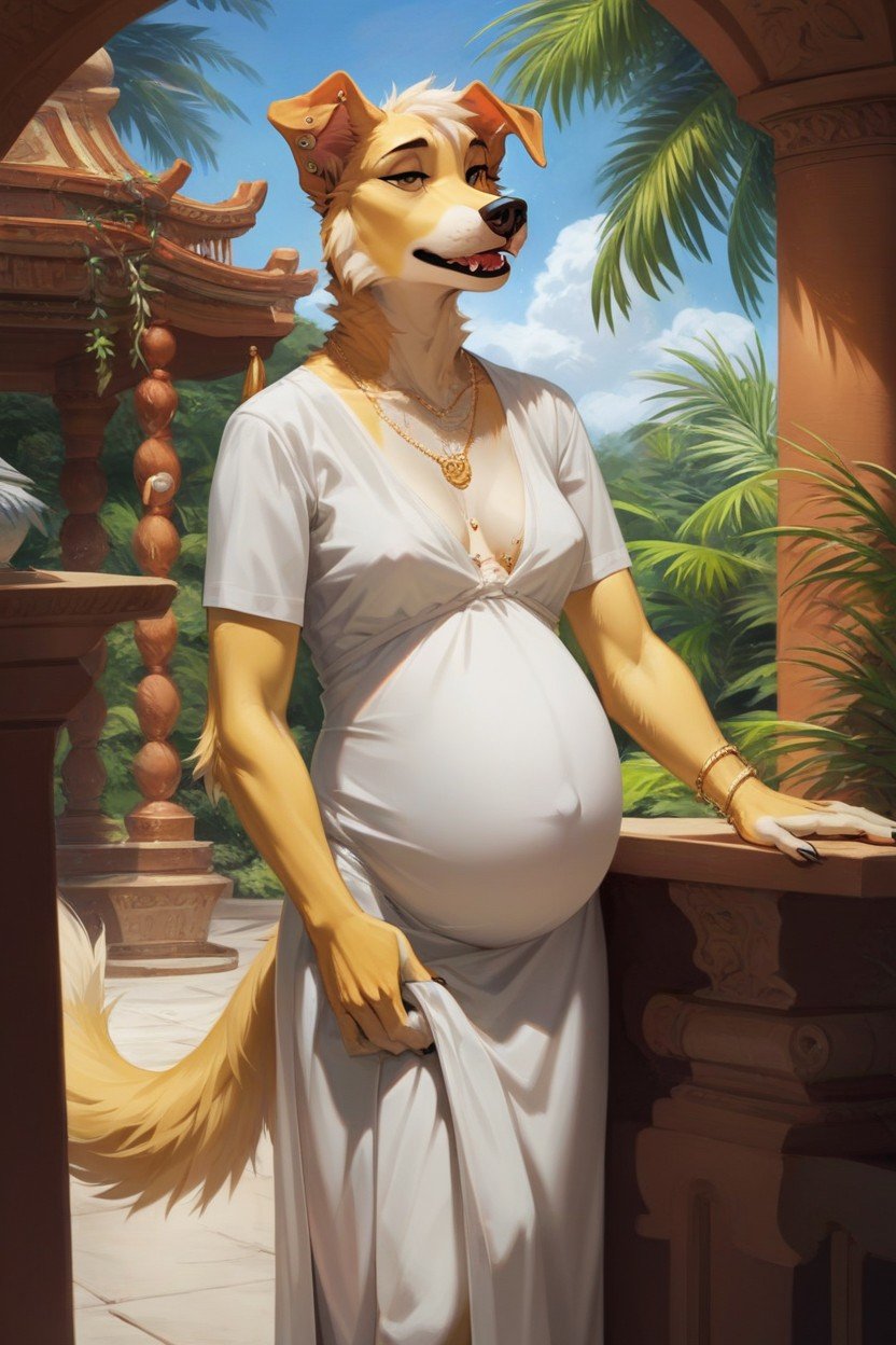 Perro, Tropical Temple, ExhaustedFurry IA