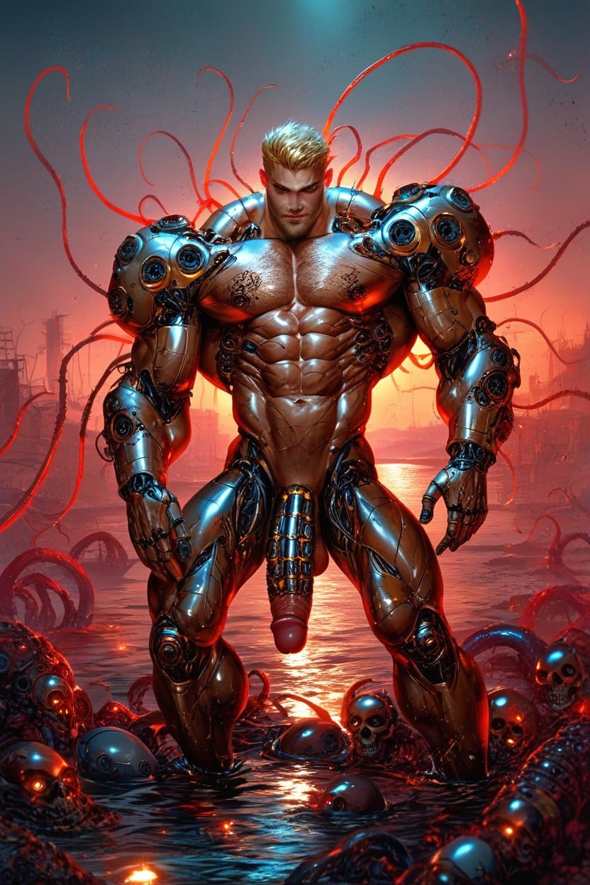 Human Body Fucked By Robots, River, Muscle Daddy AI同性戀黃片