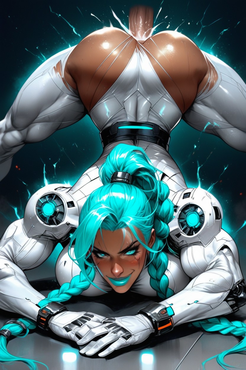 Nave Espacial, Dynamic Pose, Tan Skin Porno IA