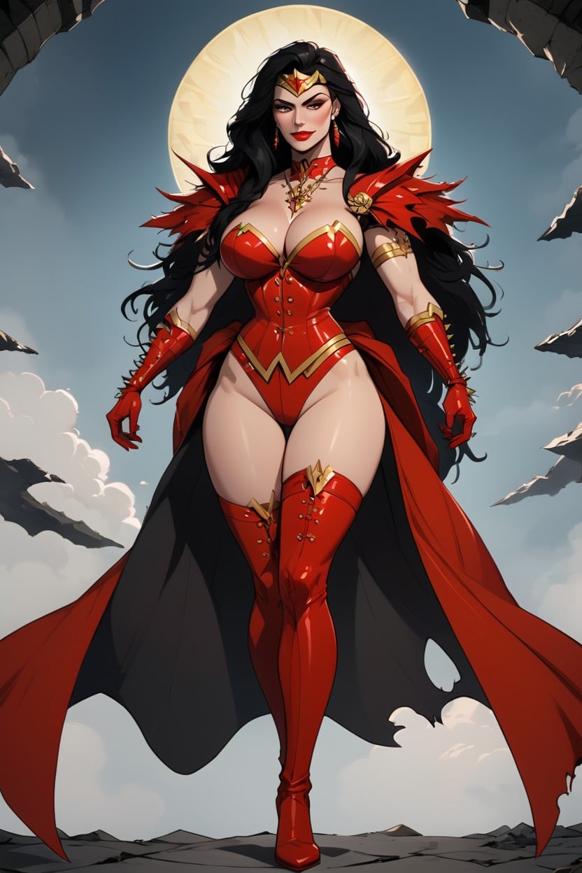 And Intricate, Including Shattered Columns, Catching The Winds That Sweep Through The Ravaged Landscape In Her Grasp AI Porn