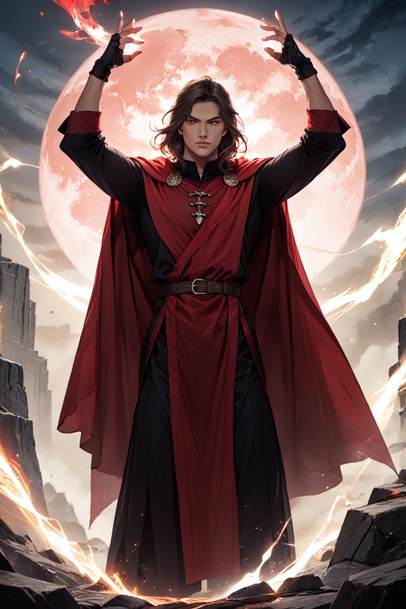 Medium Length, Male Wizard, And An Epic Atmosphere AI Porn