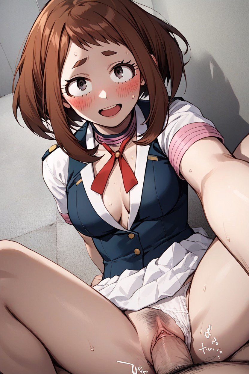 Iphone Recording View, Uraraka Ochako In Costume, Anime StyleAI黃漫