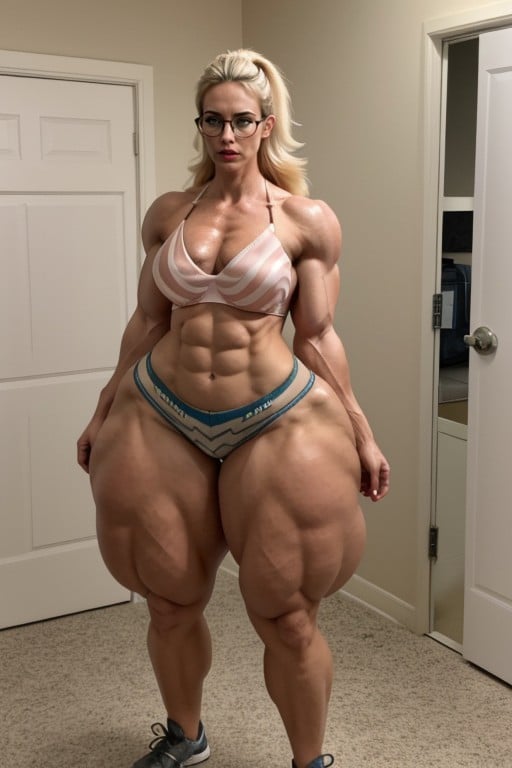 Extremely Muscular, Muscular, Tan Lines Shemale AI Porn