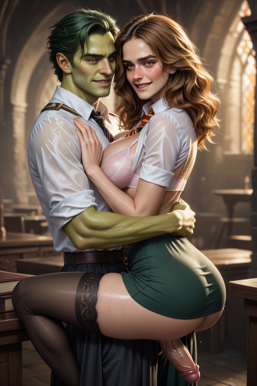 Gryffindor Uniform, Fuck Green Goblin, Sexo En BrazosPorno shemale IA