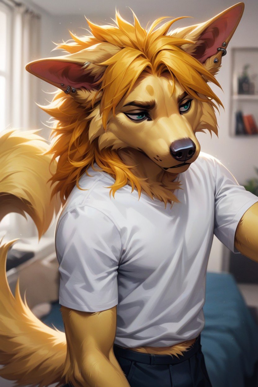 Perro, Clothed, BoredFurry IA