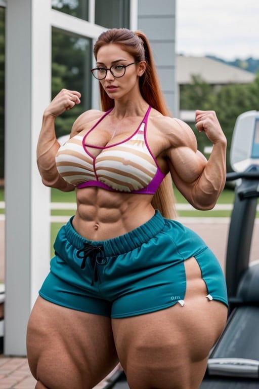 Extremely Long Hair, Massive Hyper, Thick Curvy Muscular WomanPorno shemale IA