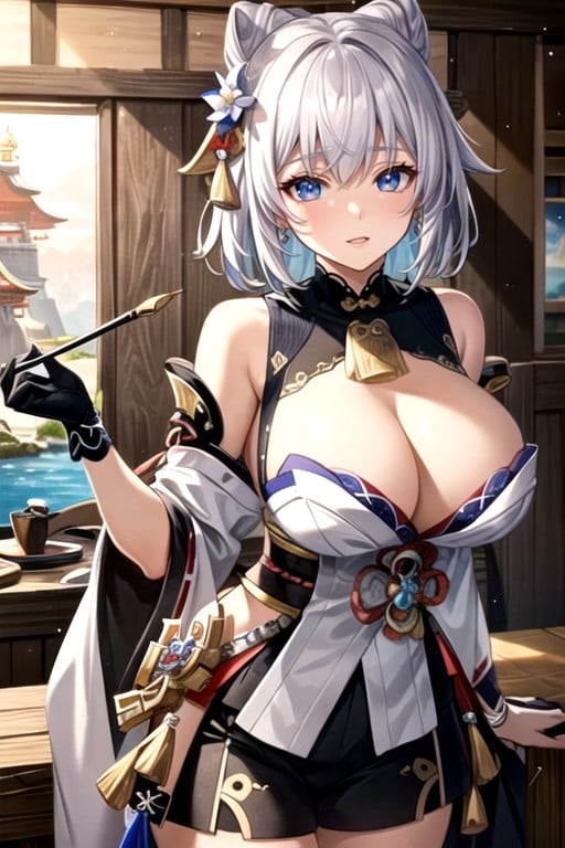 18+, Yae Miko In Genshin Impact게이 AI 포르노