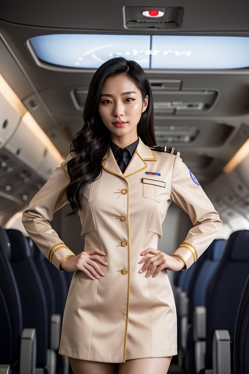 18+, Flight Attendant, Korean Asian AI Porn