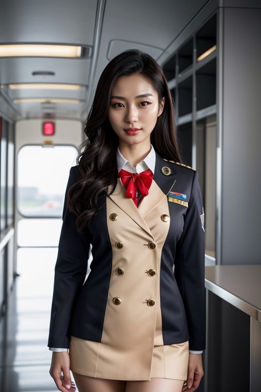 Flight Attendant, Korean, 18+ Furry AI Porn