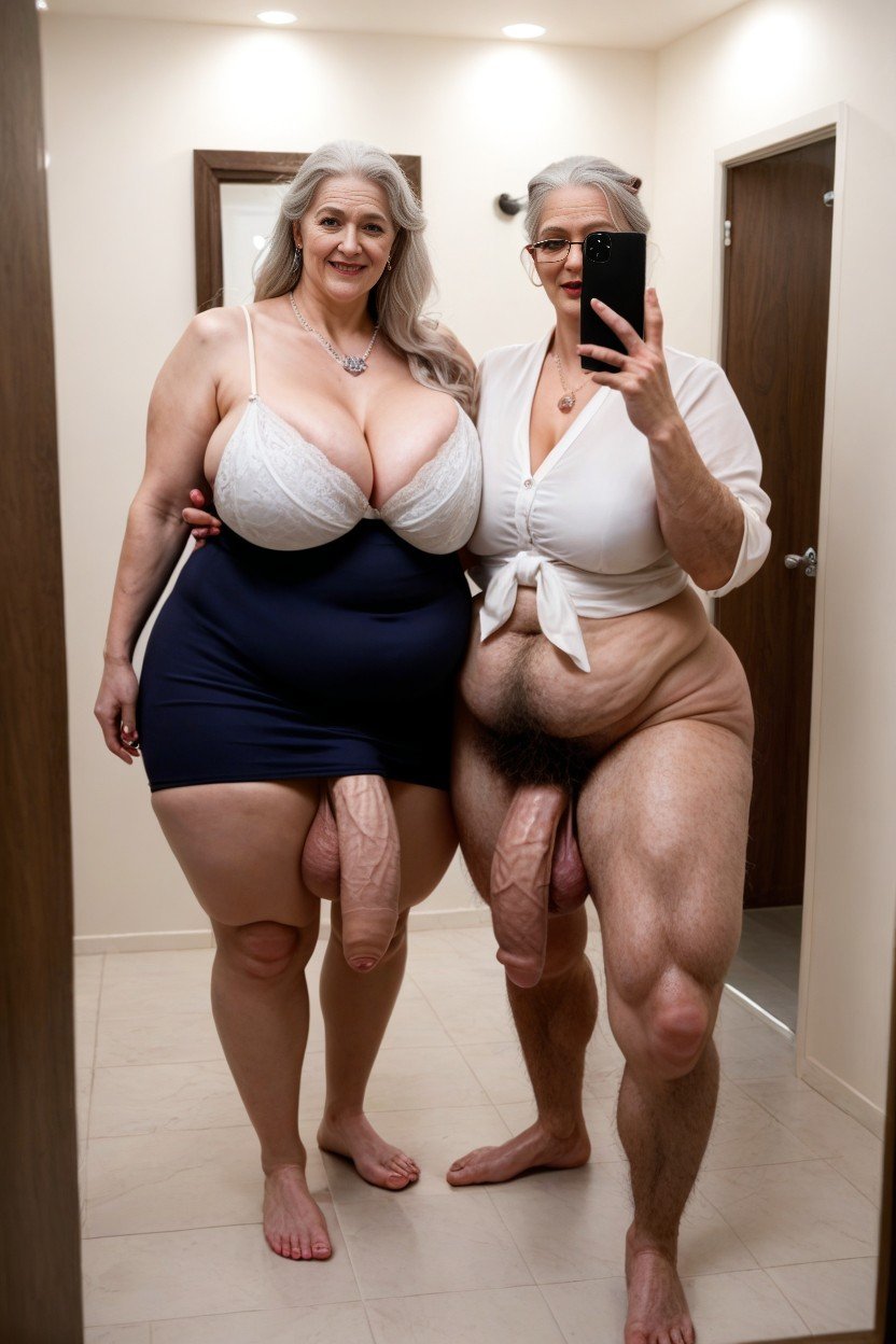 Standing In Dressing Rooms, Medium Breast, 60+ Furry AI Porn