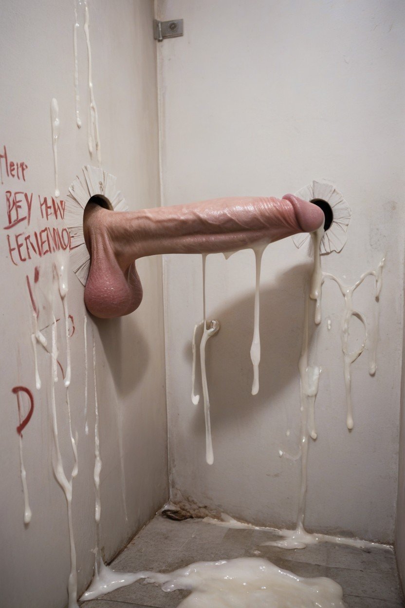 In Glory Hole, Cum Everywhere, 18+ Travesti IA Pornô