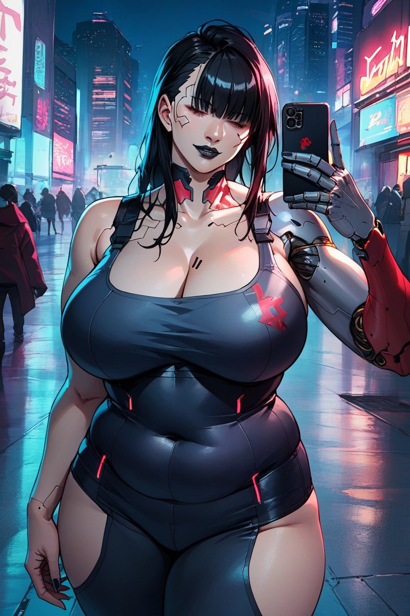 Thick, Cyberpunk Hacker, 18+ Shemale AI Porn