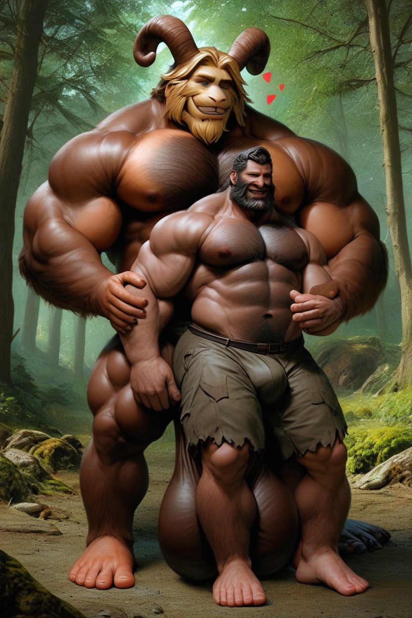 Foot Worship, Gentle Bigfoot, Bigfoot Drooling AI Gay Porn