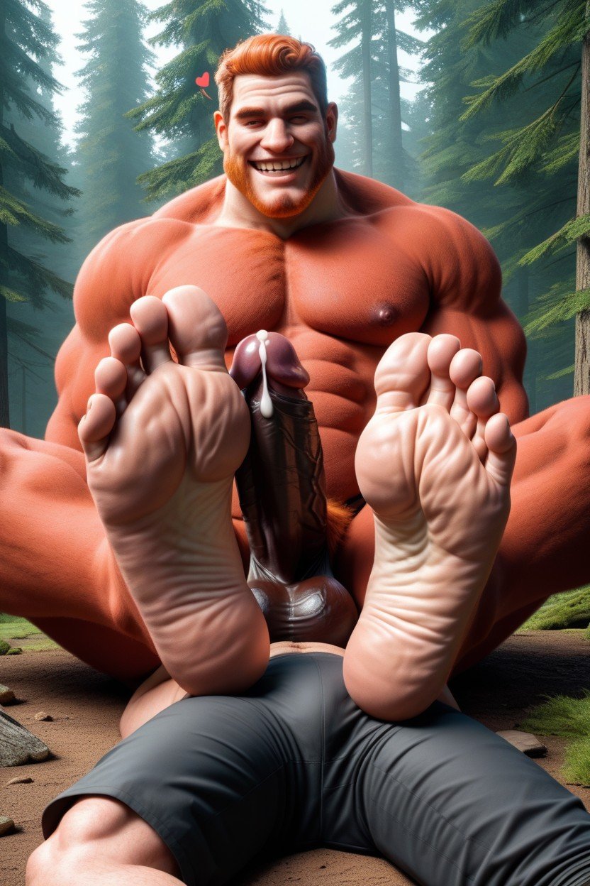 Giant Furry Bigfoot, Bigfoot Huge Arms, 18+ AI Gay Porn