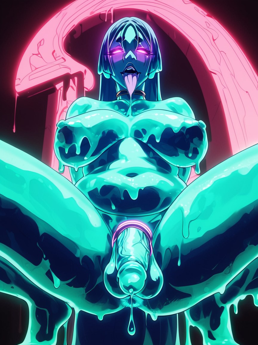 Soft Shading, Arms Behind Back, Soap Bubbles AI Porn