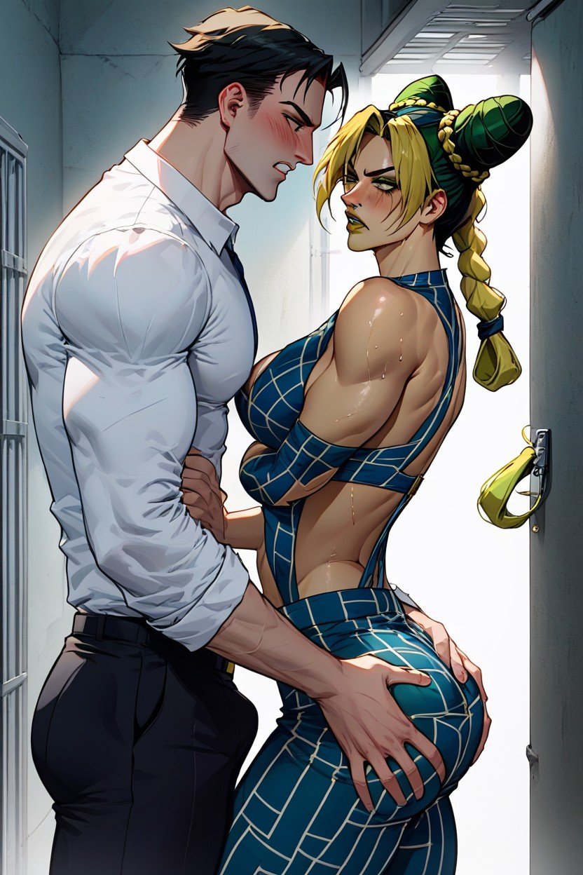 Big Ass, Hug, Jolyne Being Dominated Pornografia peluda com IA