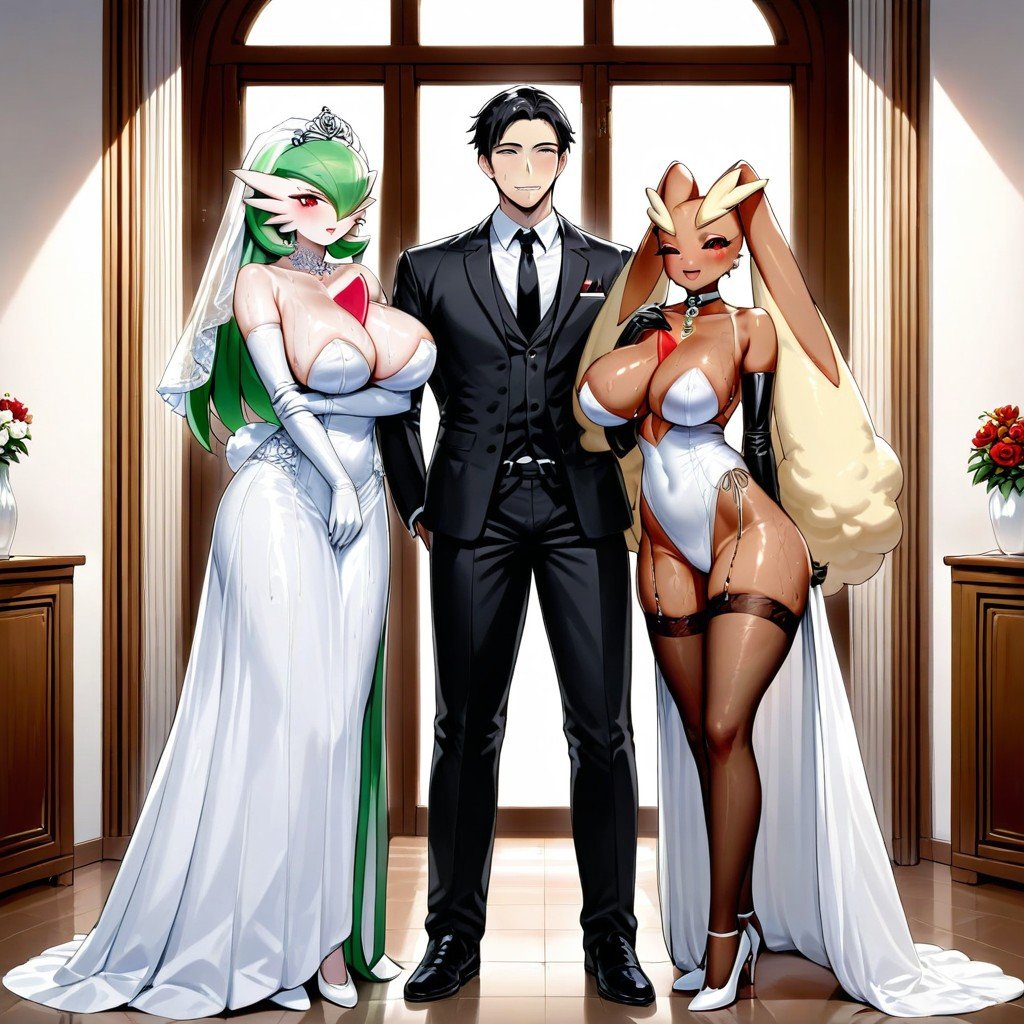 Nice Body, Lopunnypokemon, Two Women And One Male In ImageヘンタイAIポルノ