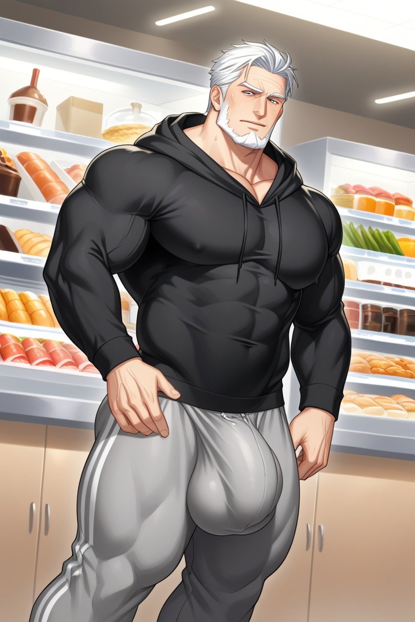 Massive Bulge, 白い髪, 30+ゲイAIポルノ