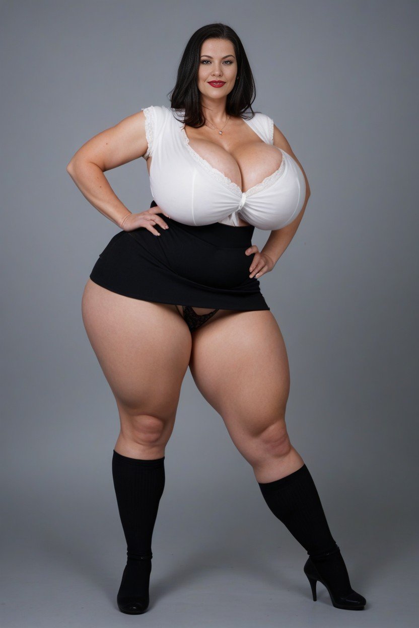 Ssbbw, Massive Ass, Black Hair AI Gay Porn