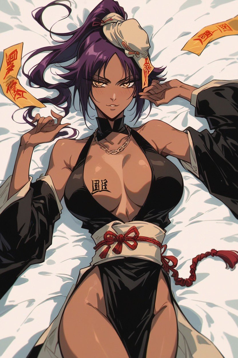 Talisman On Forhead, Laying, Yoruichi BleachヘンタイAIポルノ