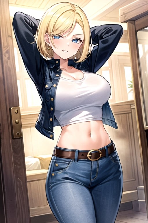 Crop Top, Android 18 (dragon Ball Z), Navel Exposed Furry AI Porn