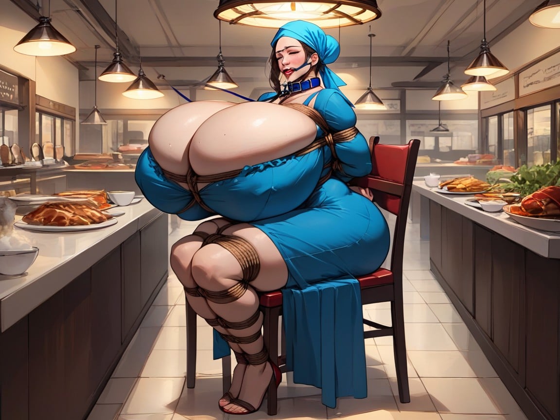 Long Apron, Opending Eyes, Both Siting In The Chair Furry AI Porn