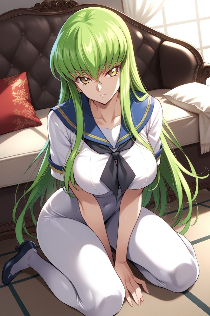 Kneeling, Pretty Face, Cc From Code Geass Hentai AI Porn